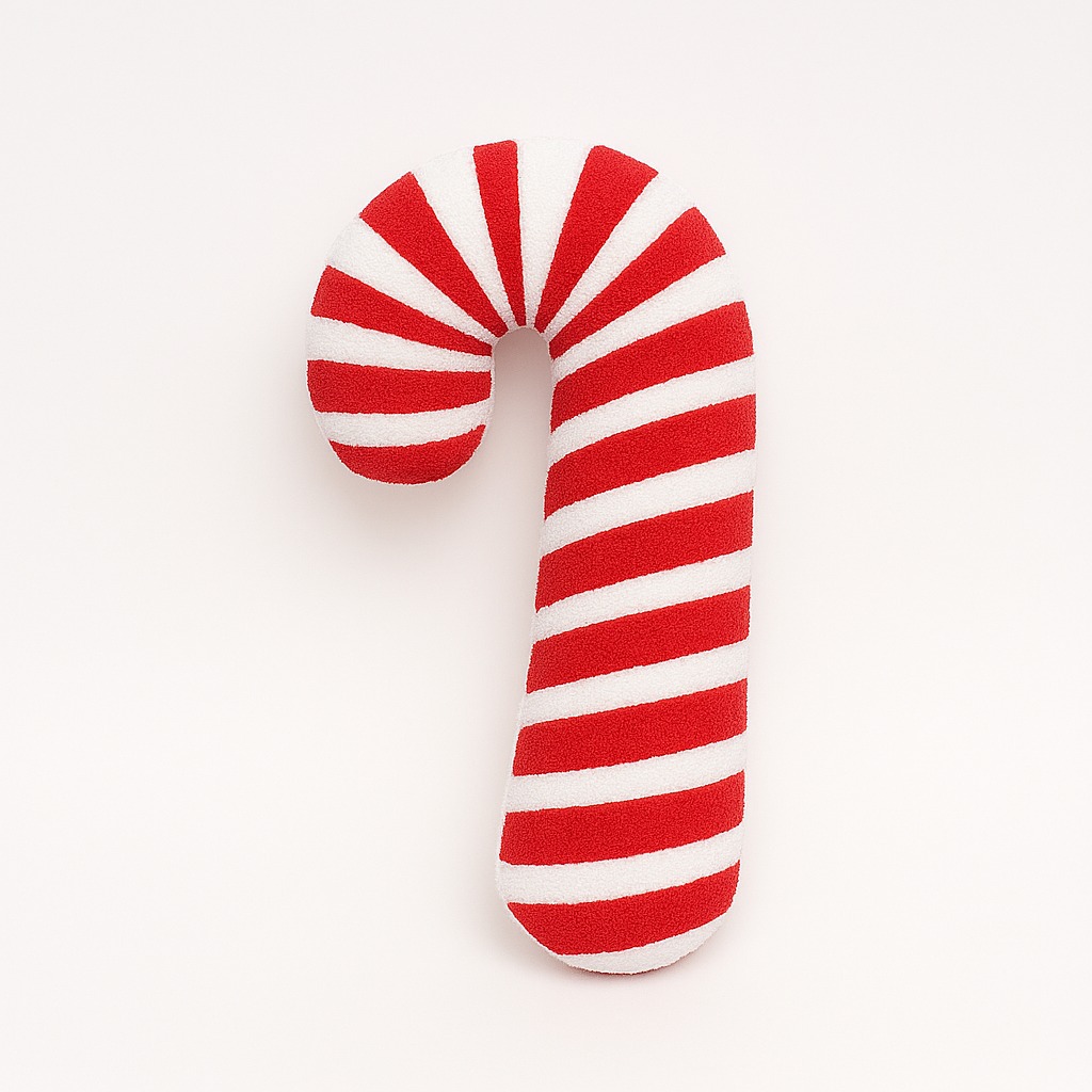 Red and White Candy Cane Pillow
