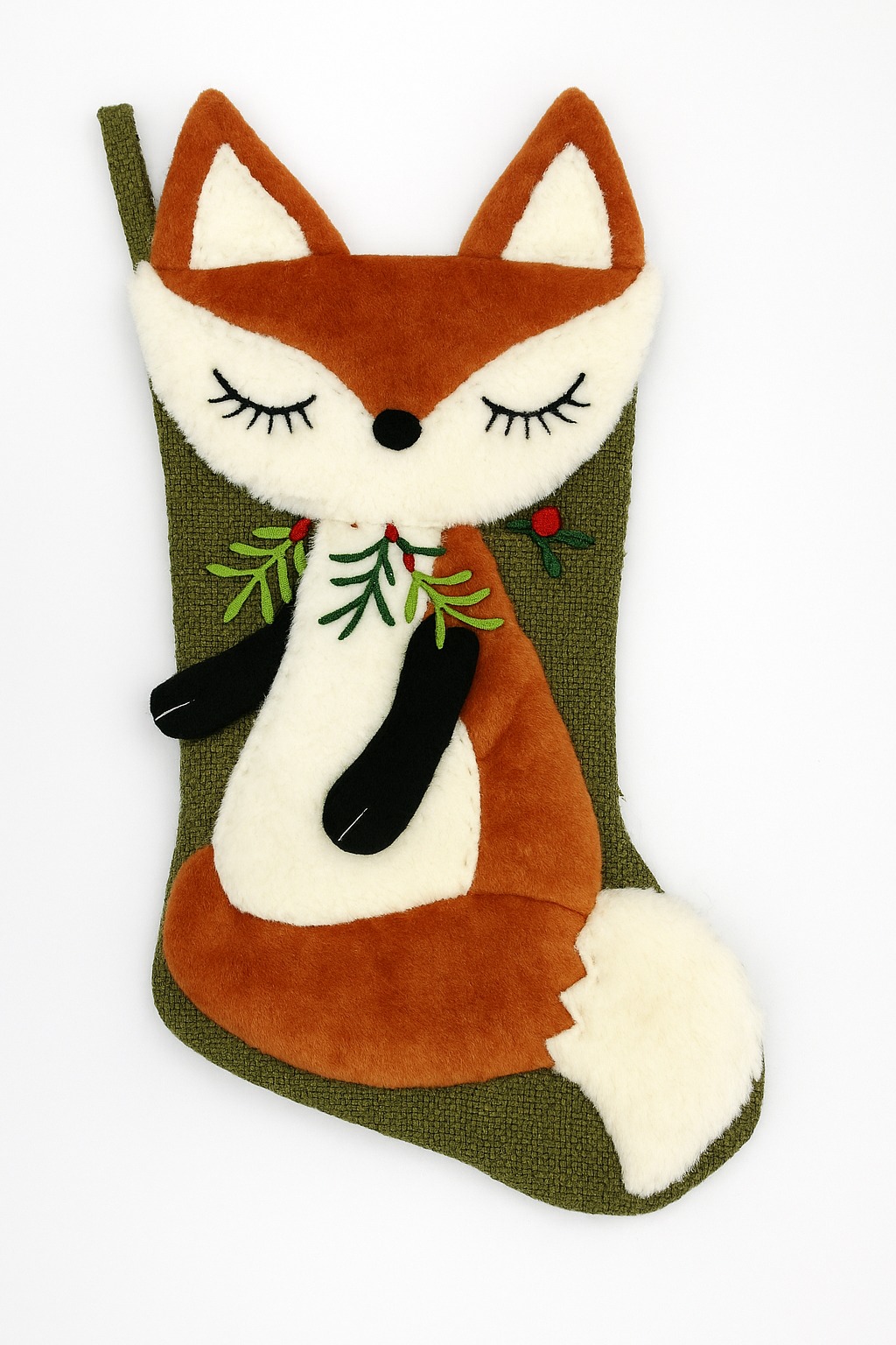 Felt Fox Applique Stocking