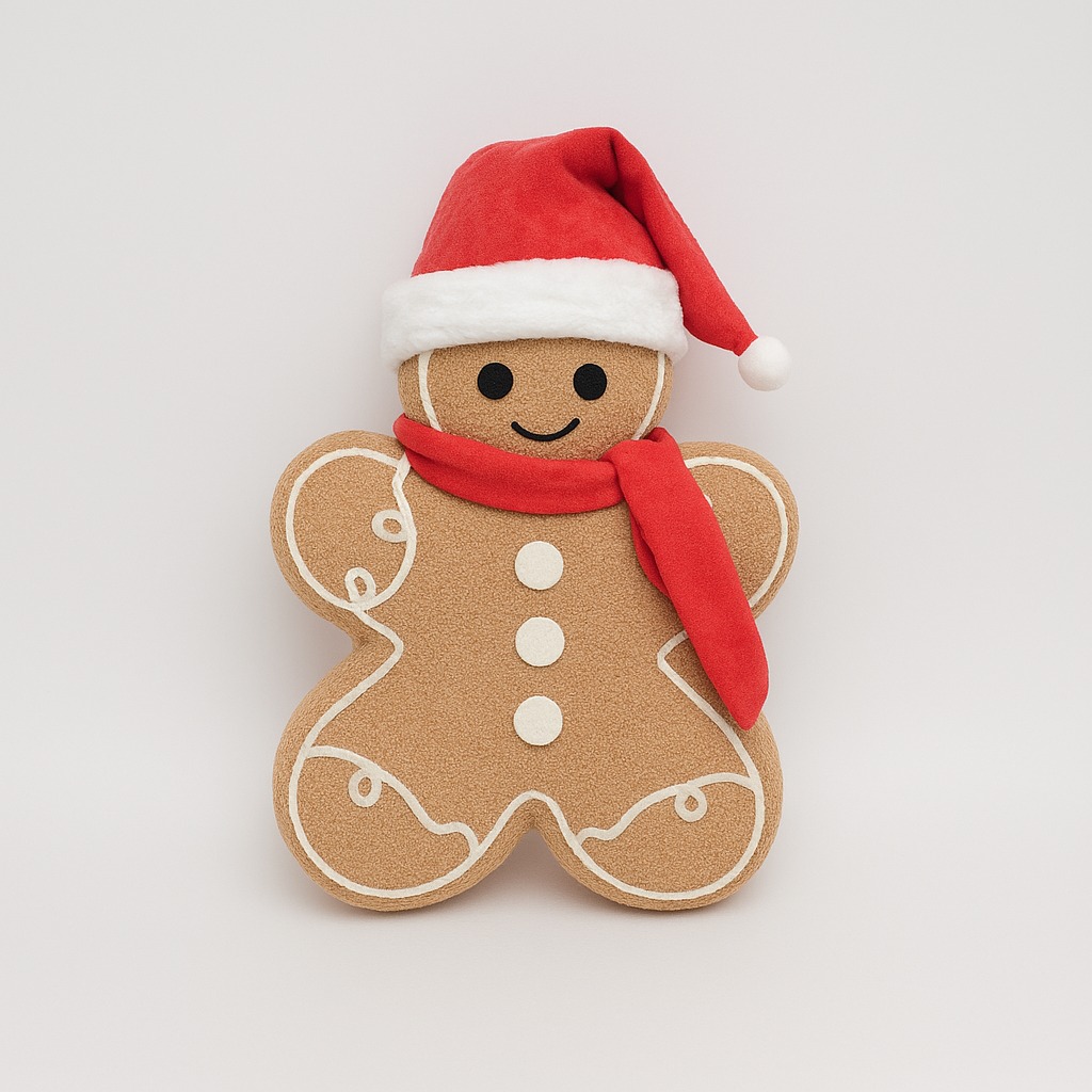 Gingerbread Man Shaped Pillow