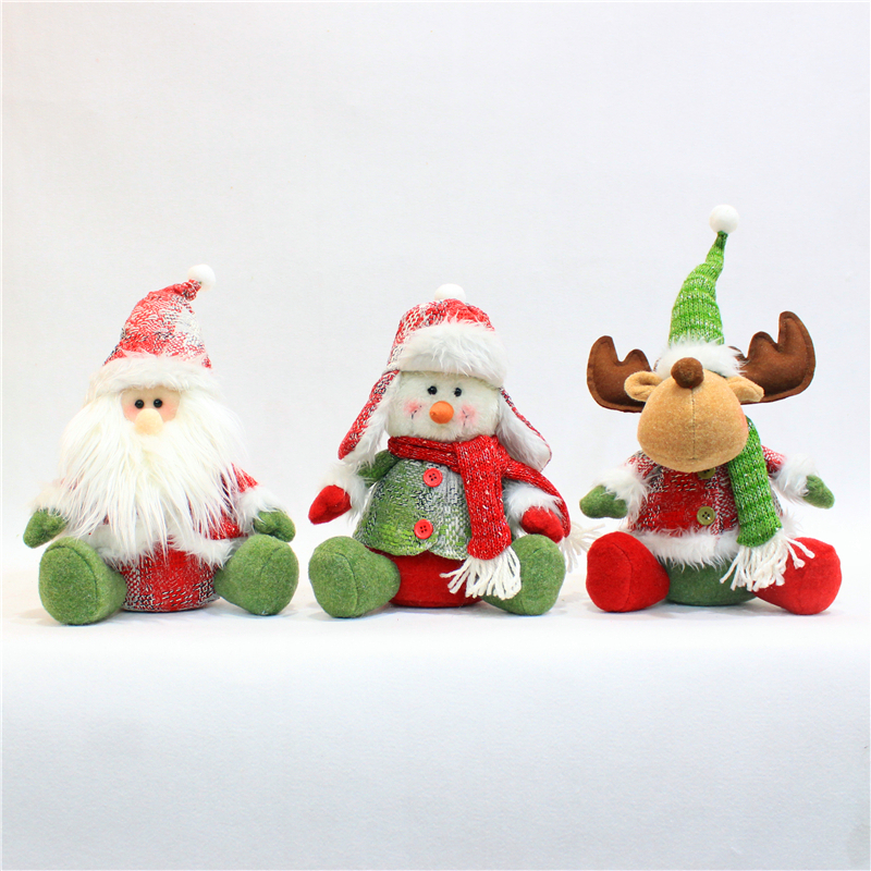 The Timeless Trio: Santa, Snowman, and Reindeer Figurines