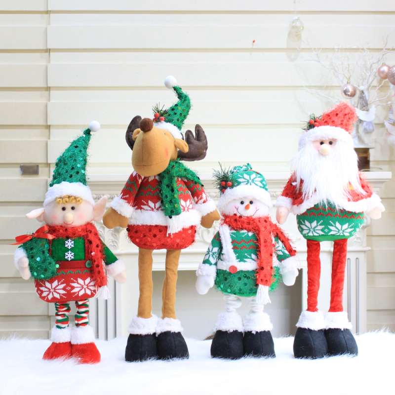 Visland Christmas Decoration Standing Plush Dolls